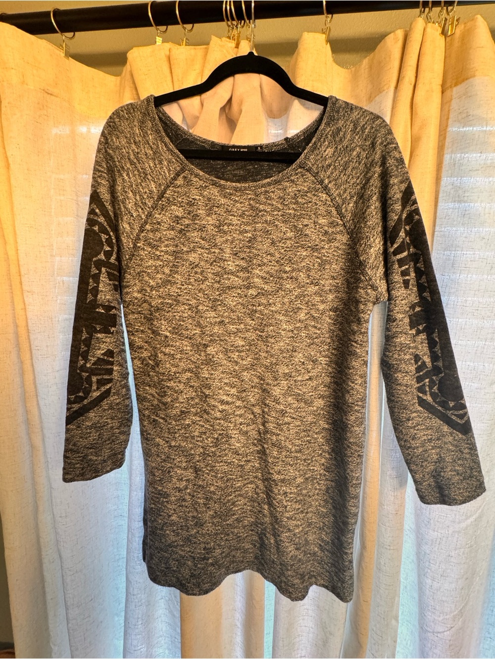 Obey Gray Marled Crewneck Sweater